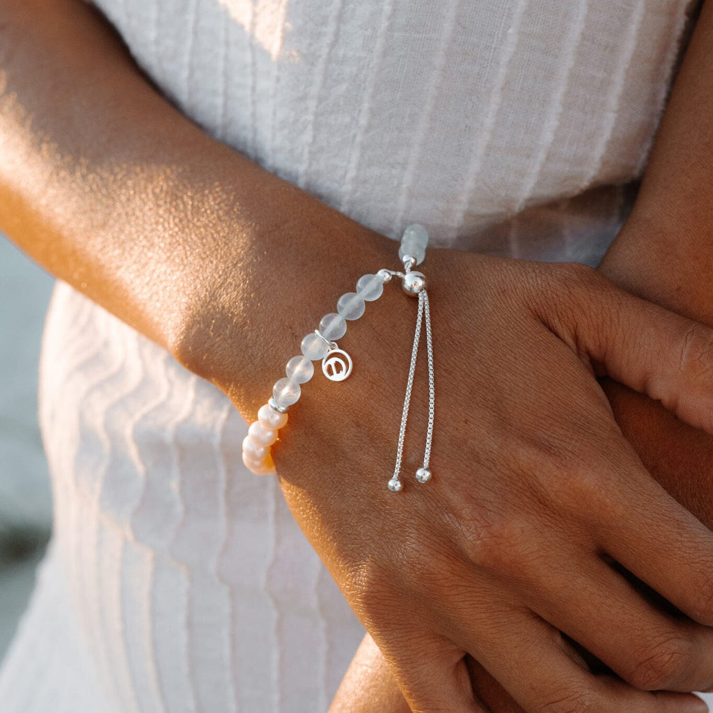 Be-you-tiful Bracelet with Freshwater Pearl & Aquamarine