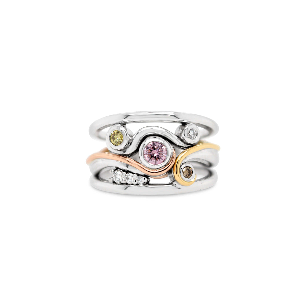 Discover elegance and sophistication with our exquisite pink diamond swirl ring, sourced from the renowned Argyle Mine.