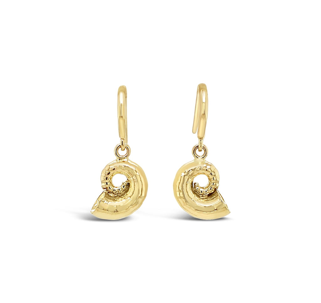 Spiral Shell Earrings 9ct Yellow Gold