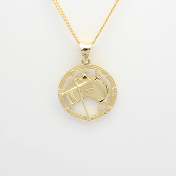 Discover the essence of Australia with our stunning gold pendant - a symbol of beauty and heritage.