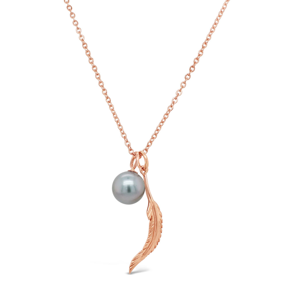 Feather & Pearl Pendant