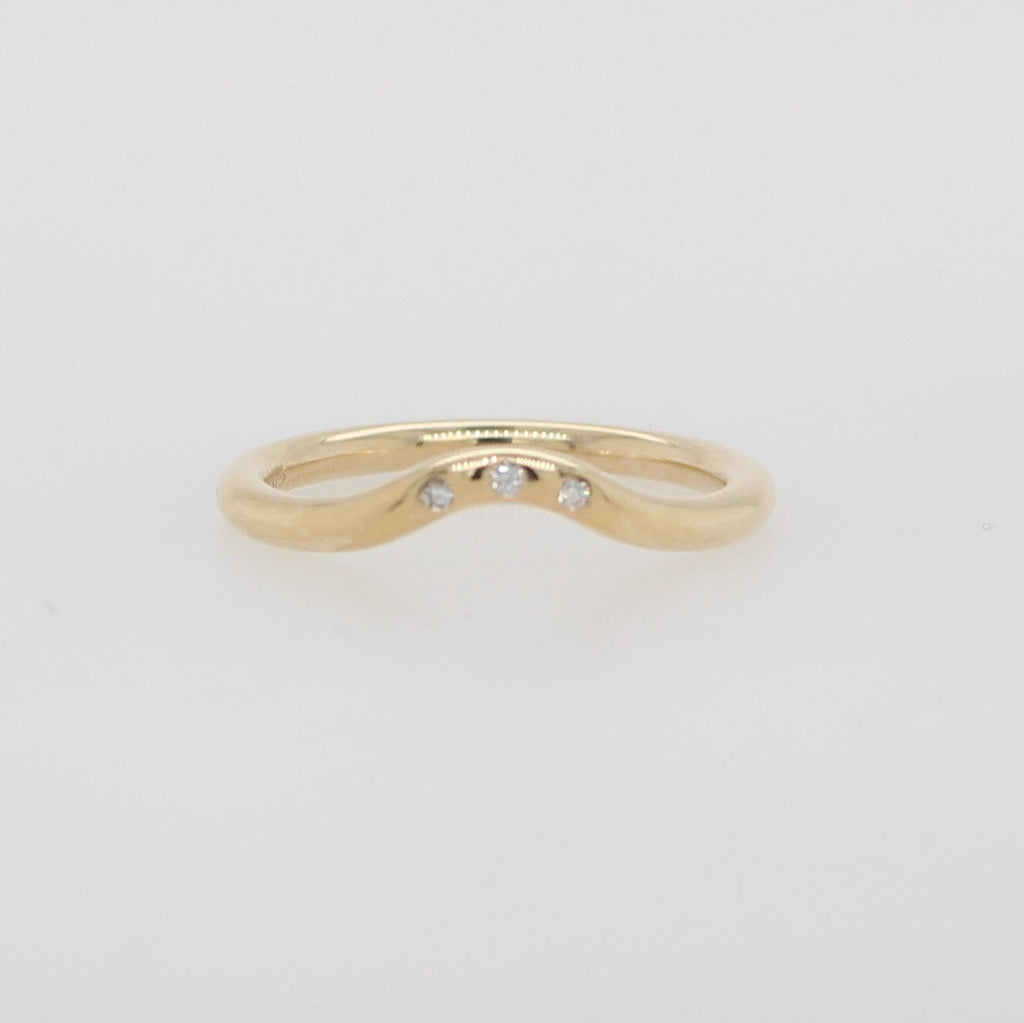 Eternity Lustre Ring - 9ct Yellow Gold Ring featuring 3 diamonds