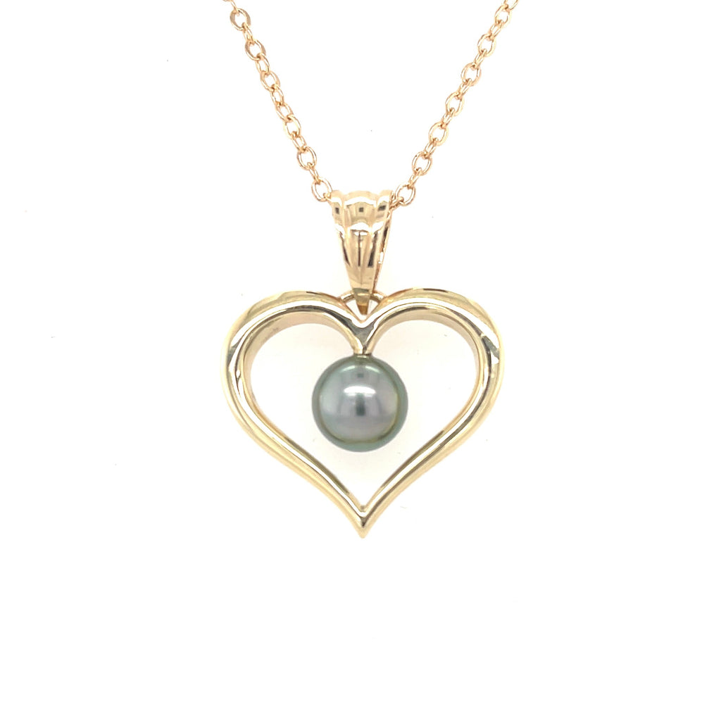 Abrolhos Heart Pendant 9ct Yellow gold