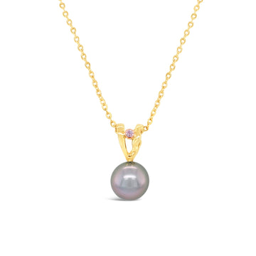 Pink Diamond featured on Island Bound Wave Pendant with Abrolhos Island Pearl