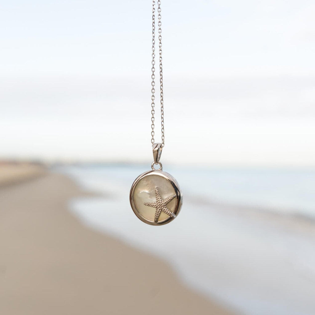 Starfish and Shell Sterling Silver Necklet