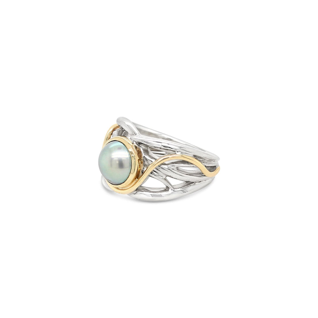 Bella Ring Abrolhos with Pearl and Swirl