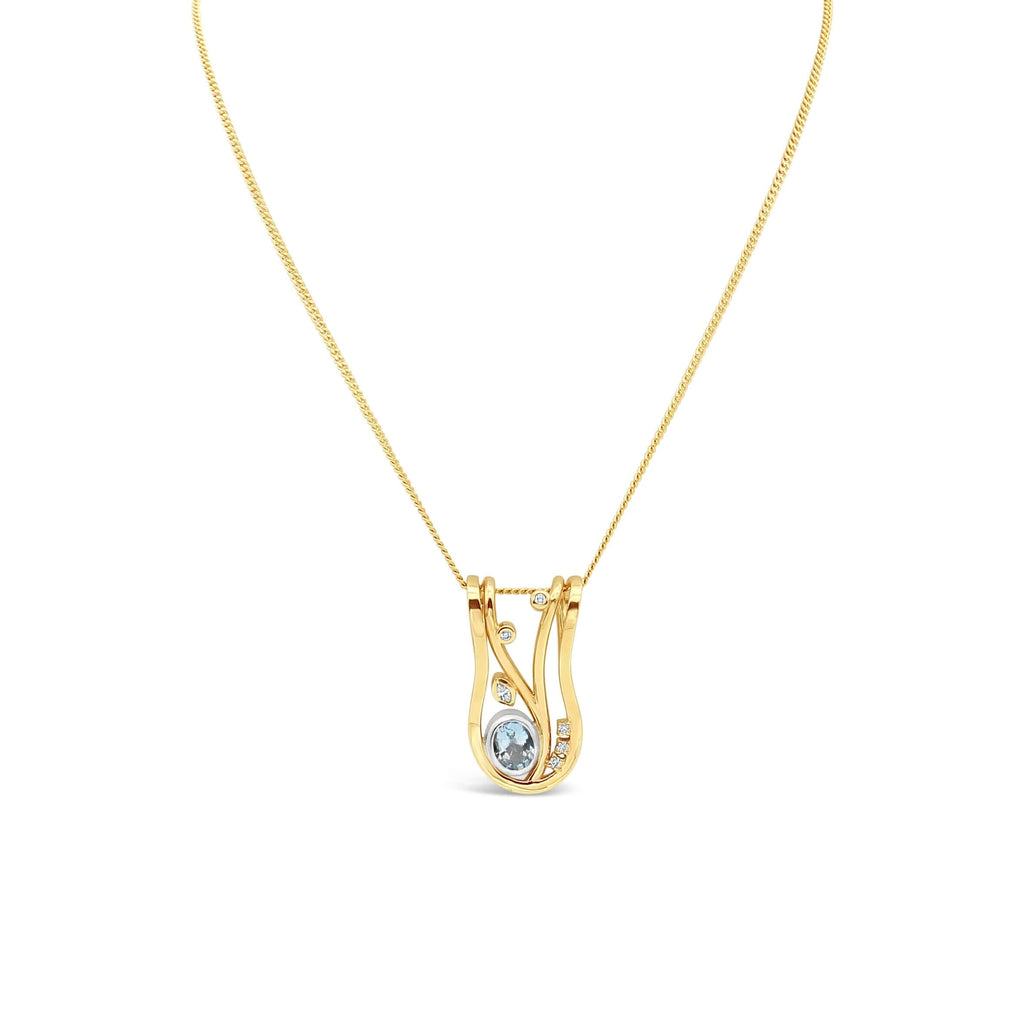 Aquamarine Lexi Pendant in Gold