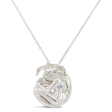 Sterling Silver Mermaid with Aquamarine