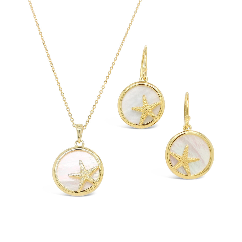Starfish and Shell Sterling Silver Earrings