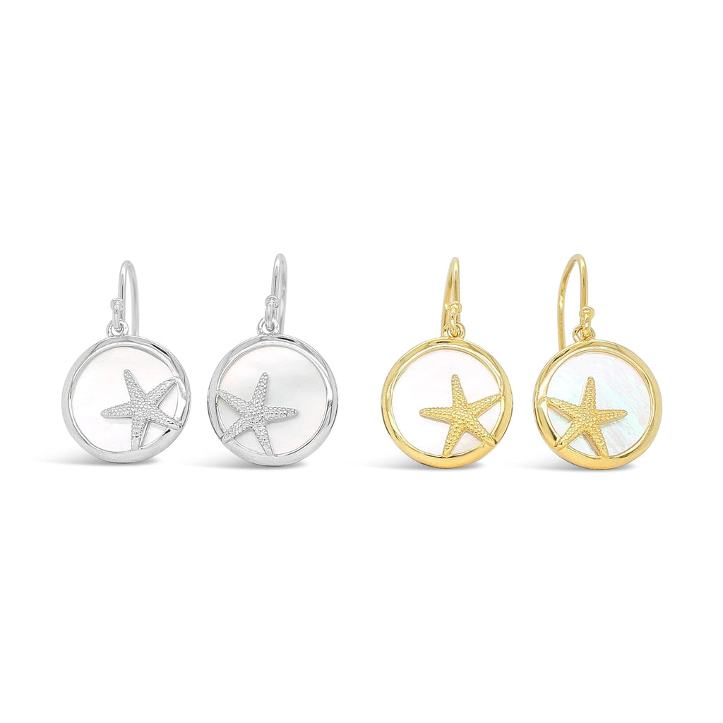Starfish and Shell Sterling Silver Earrings