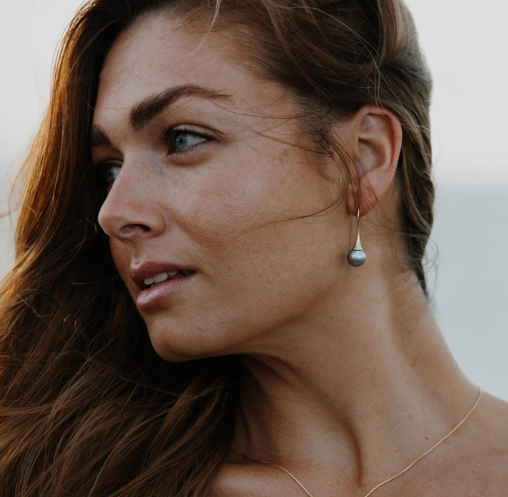 Signature Flute Earrings with Abrolhos Pearls