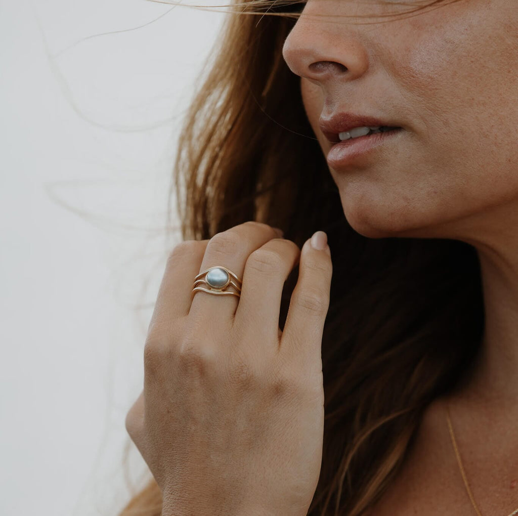 Slim Lexi Ring with Abrolhos Pearl