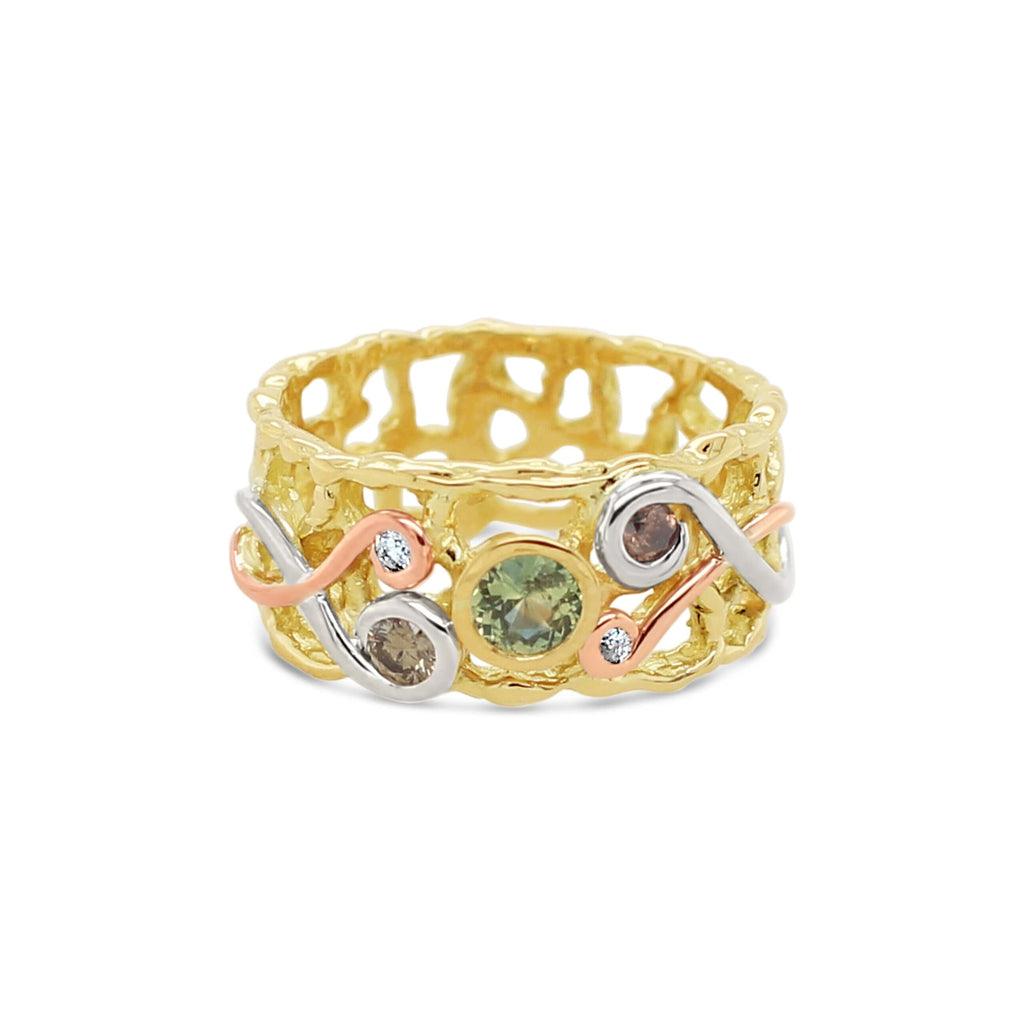 Ocean's Peridot Treasure Ring