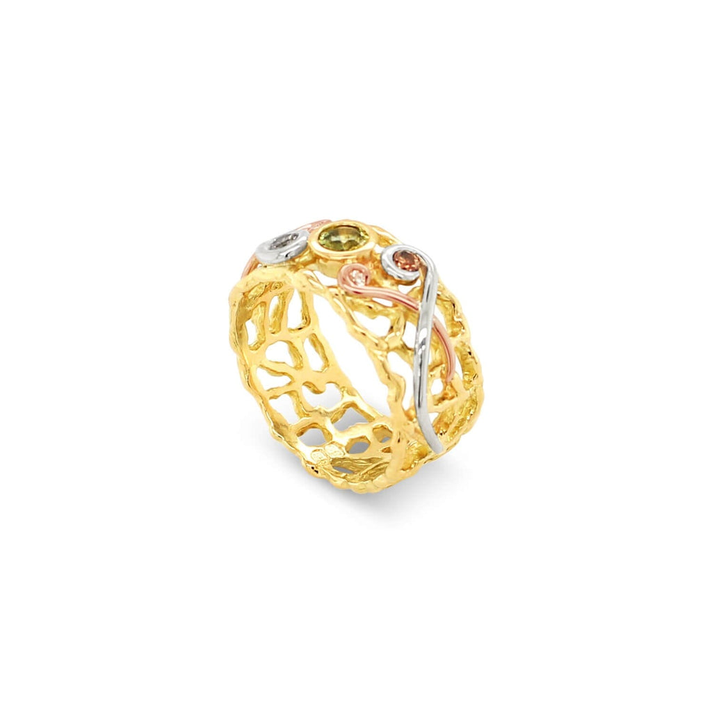 Ocean's Peridot Treasure Ring