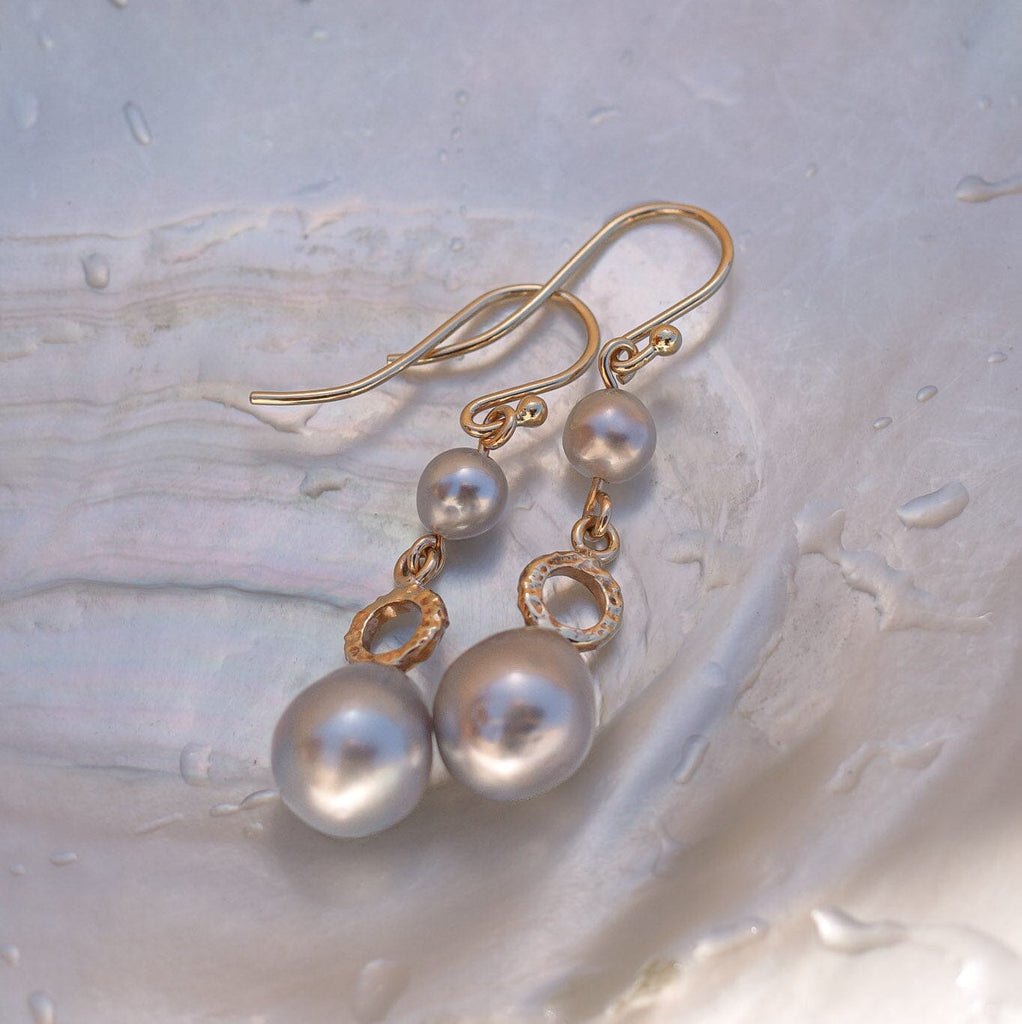 Ocean's 12 Coral Earrings with Baroque Pearls
