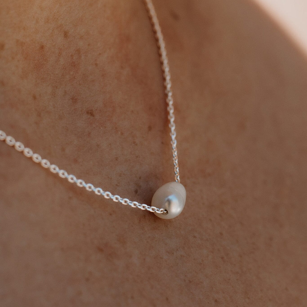 Floating Pearl Necklace with Abrolhos Keshi Pearl
