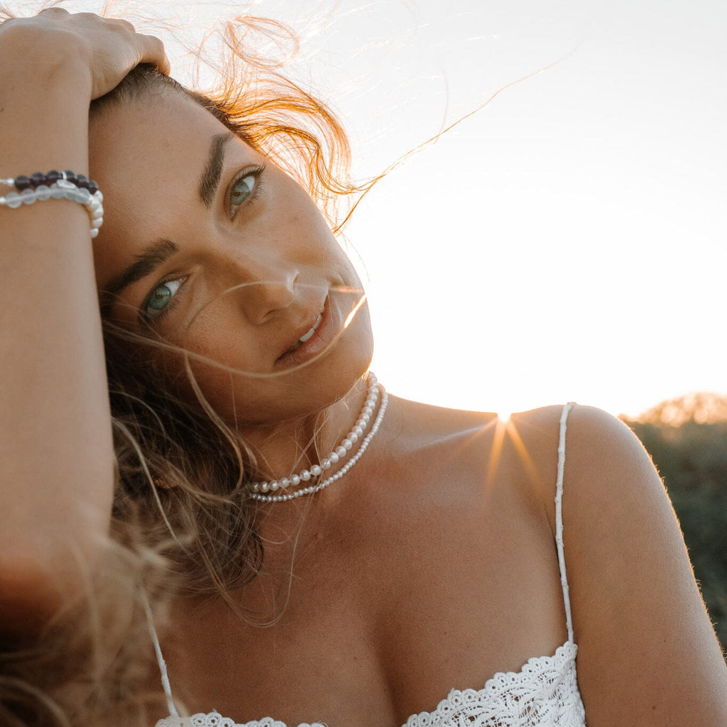 Be-you-tiful Bracelet with Freshwater Pearl & Amethyst