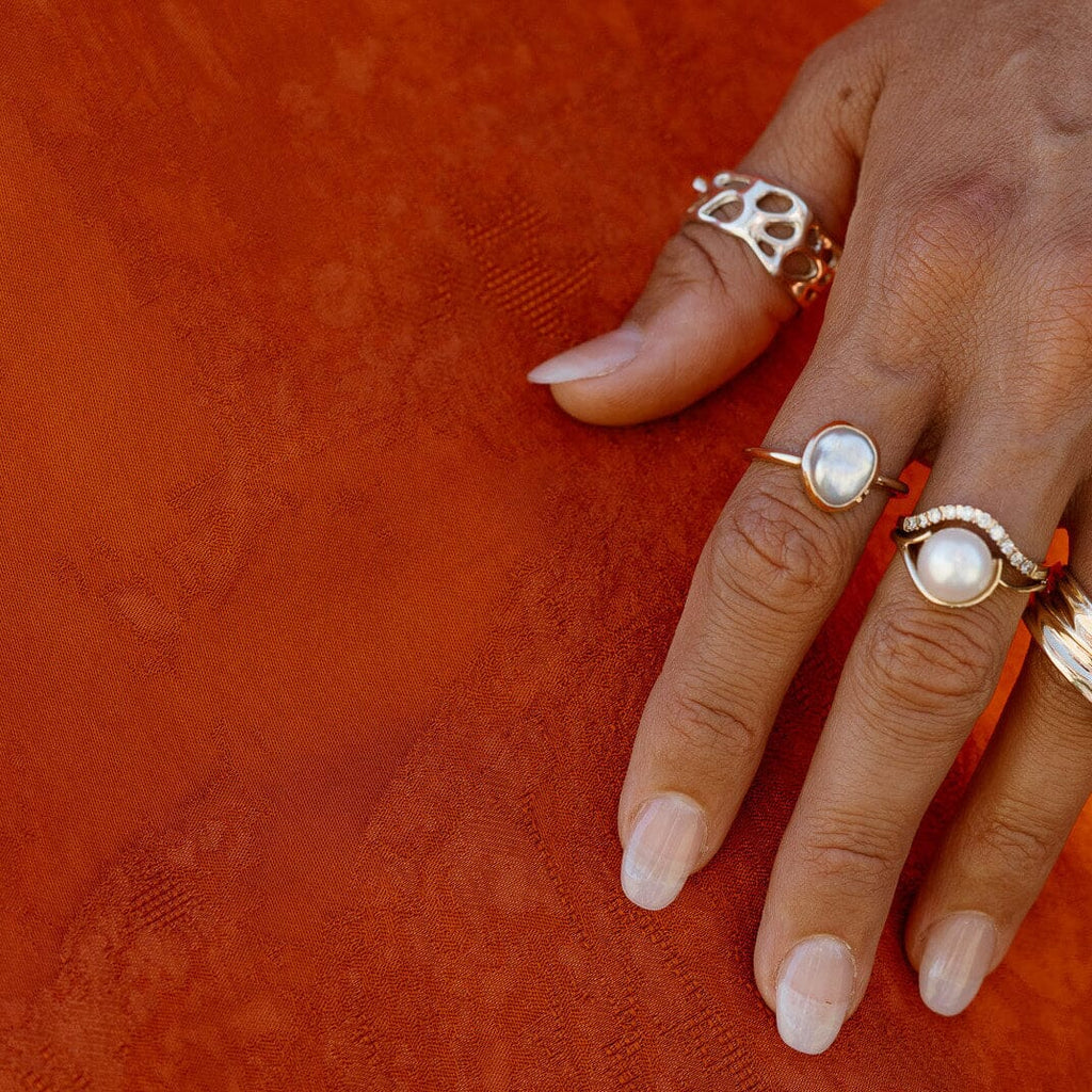 Abrolhos Keshi Pearl Ring in Gold