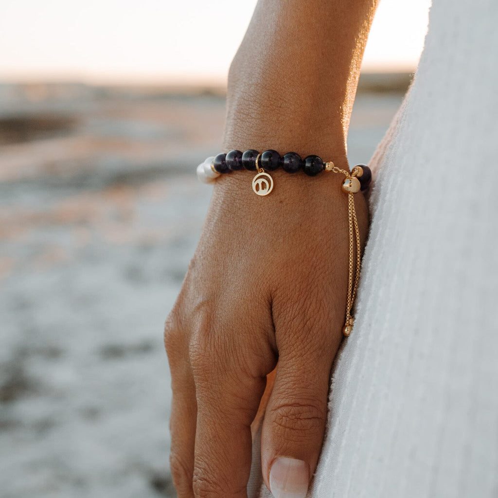 Be-you-tiful Bracelet with Freshwater Pearl & Amethyst