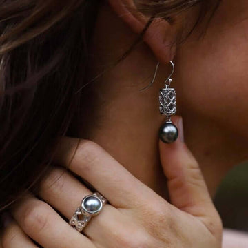 Moroccan Pearl Ring in Silver