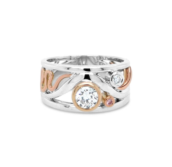 Coterie Ring in White Gold with Pink Diamond - Main Image