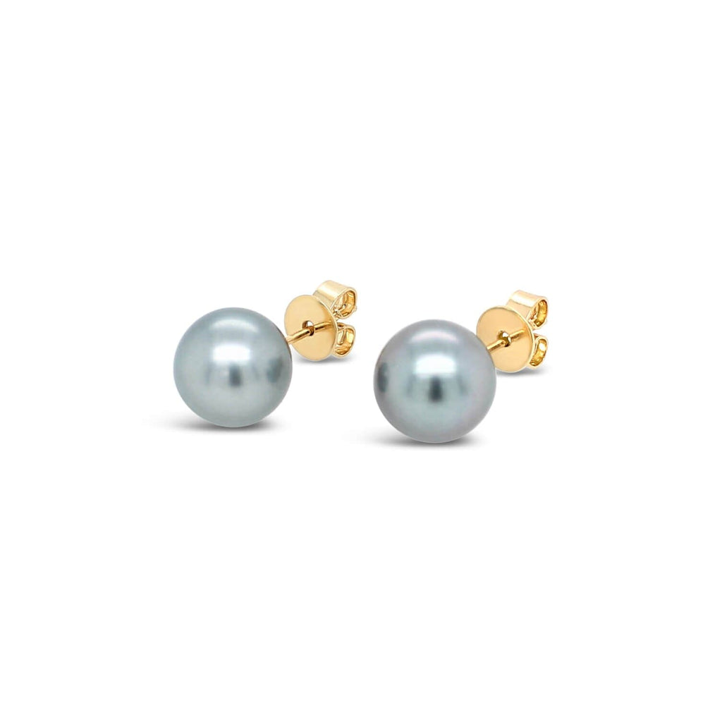 Elevate your style with our classic Abrolhos black pearl stud earrings from Latitude Jewellers.