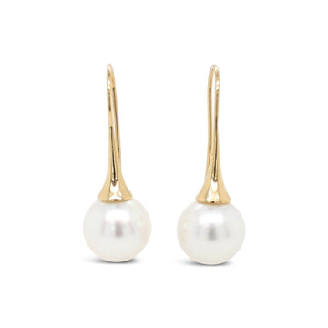 Signature Flute Earrings with South Sea Pearl