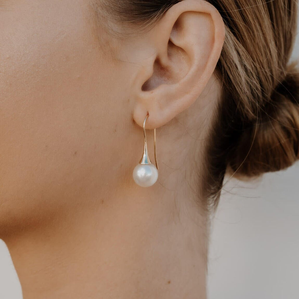 Signature Flute Earrings with South Sea Pearl