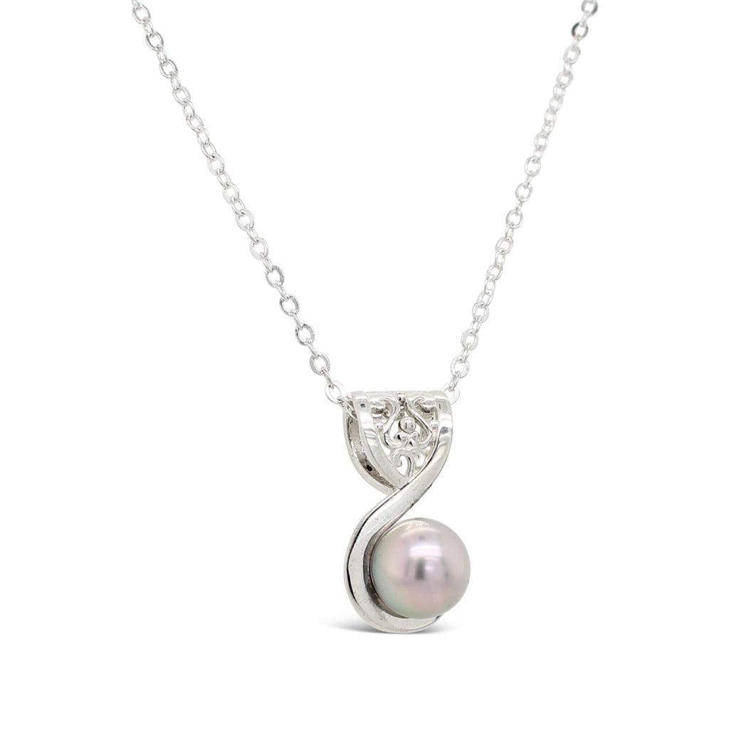 Filigree Swirl Pendant with Abrolhos Pearl