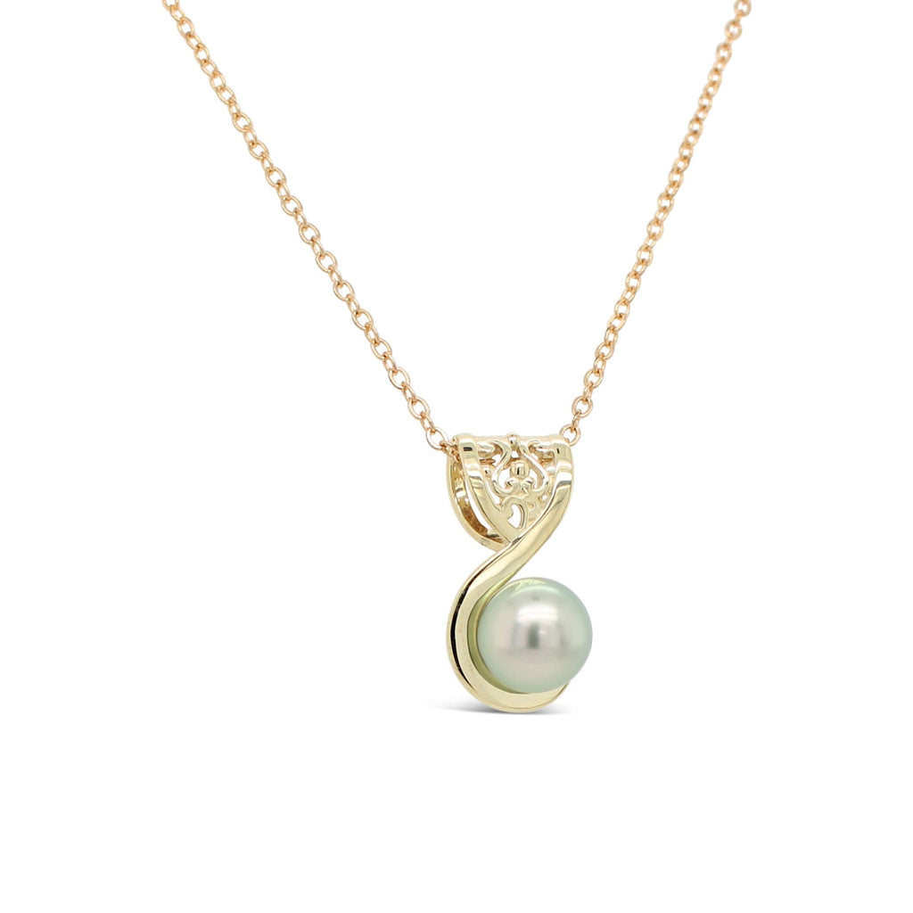 Filigree Swirl Pendant with Abrolhos Pearl