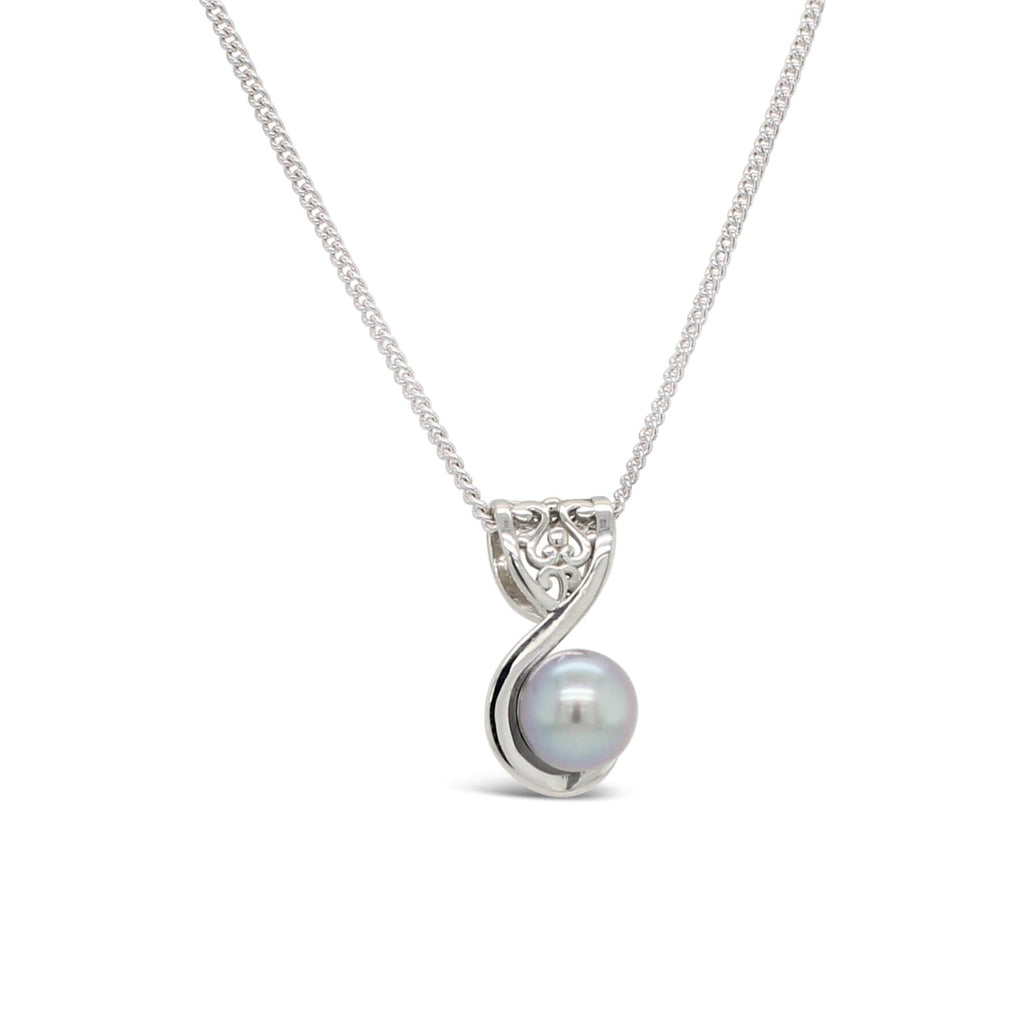 Filigree Swirl Pendant with Abrolhos Pearl
