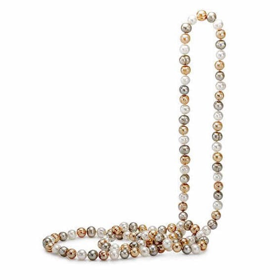 Pearl Strand Multi-colour Freshwater Circle Pearls (light)
