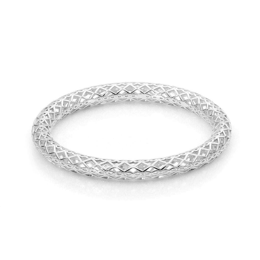 Moroccan Silver Tube Bangle