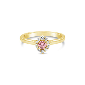 Venus Pink Diamond Halo Ring