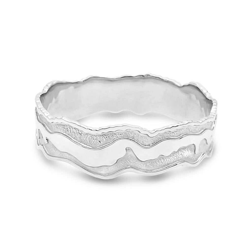 Island Bound Wide Sterling Silver Pelsaert Bangle