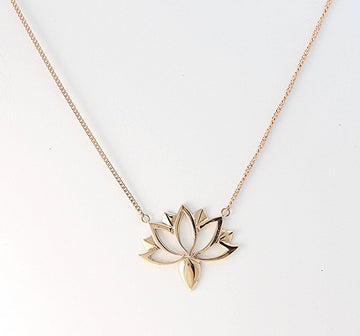 The Lotus Necklet Rose Gold