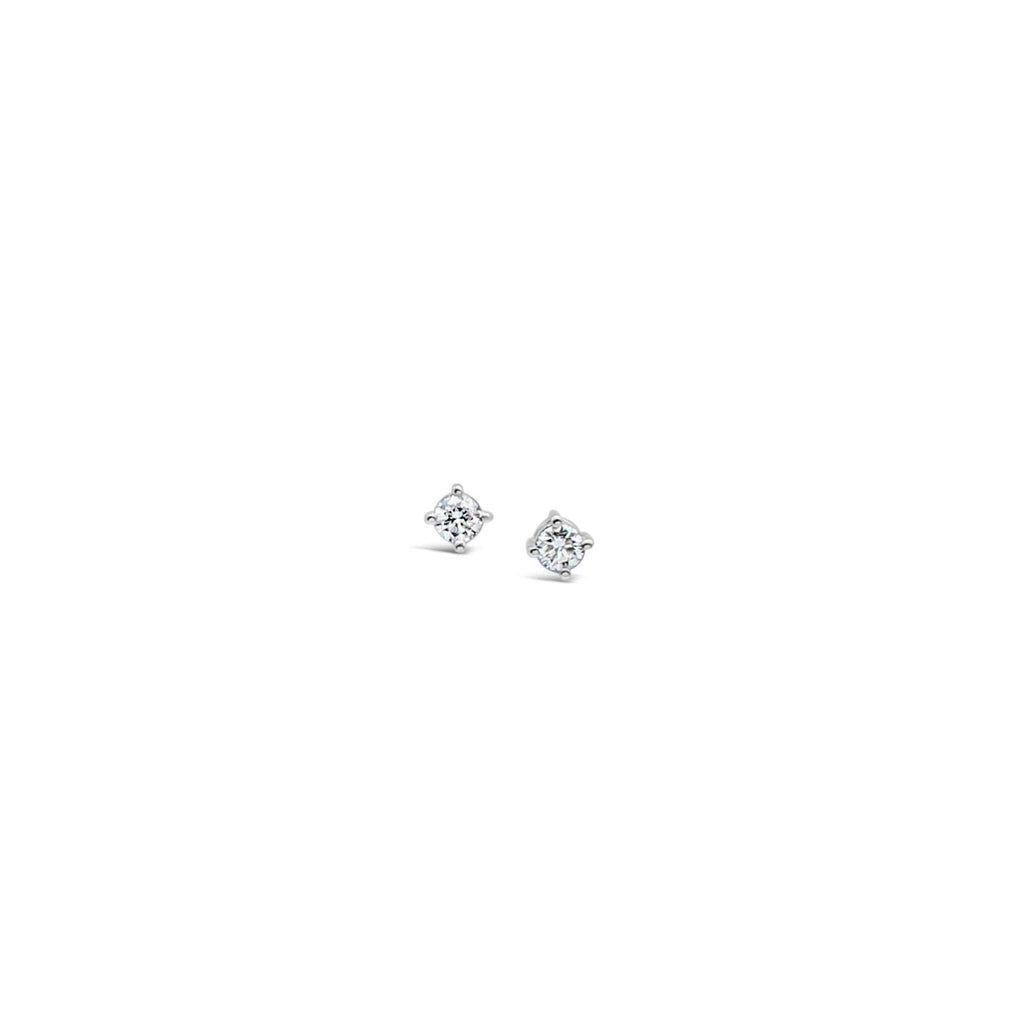 18ct White Gold Stud Earrings TCW=0.30ct
