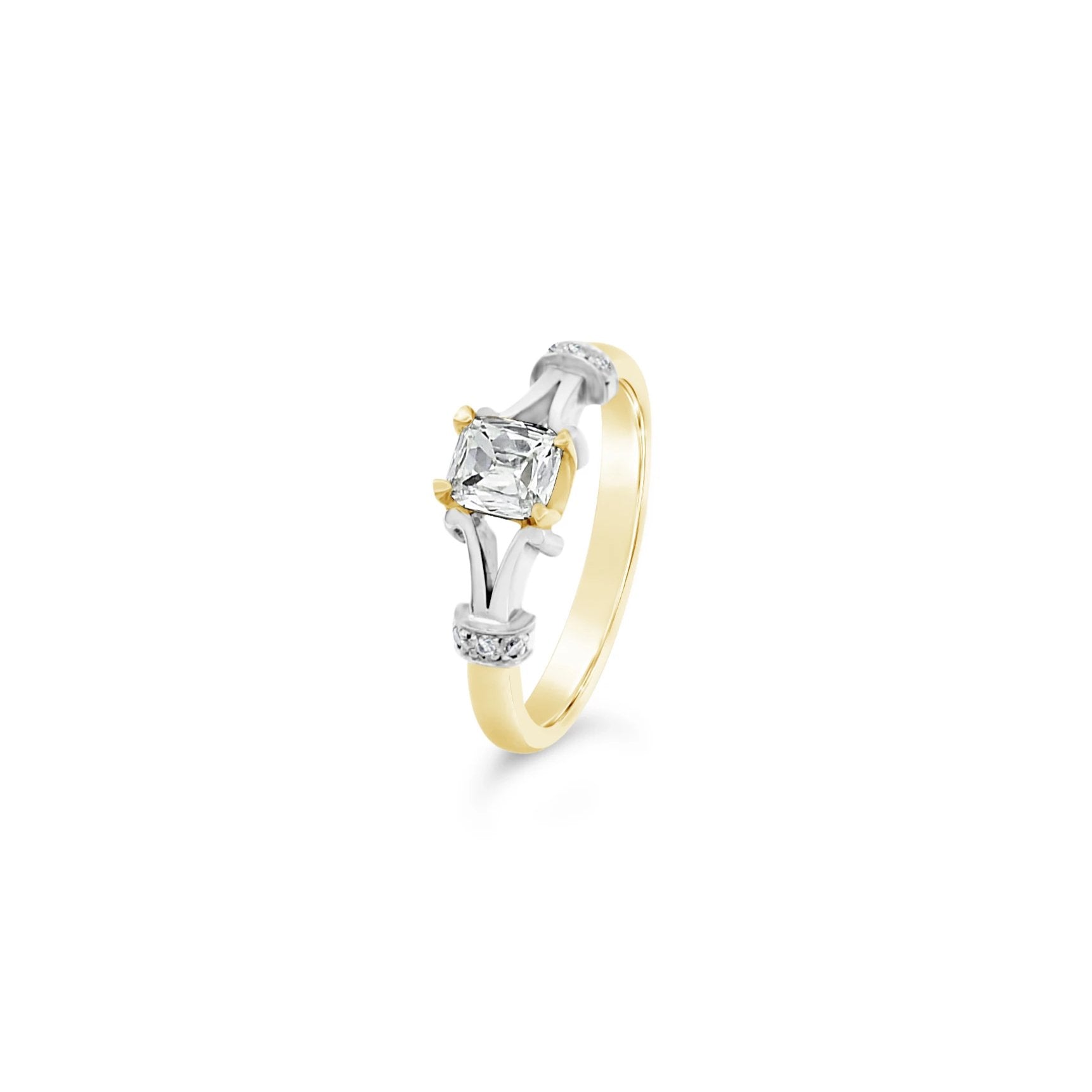 Golden Harmony Prince Cut Diamond Ring