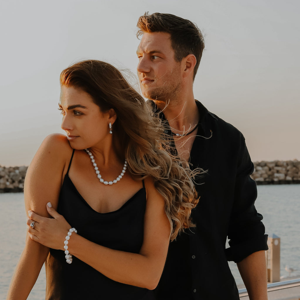 South Sea Pearl Strand with Gold Clasp