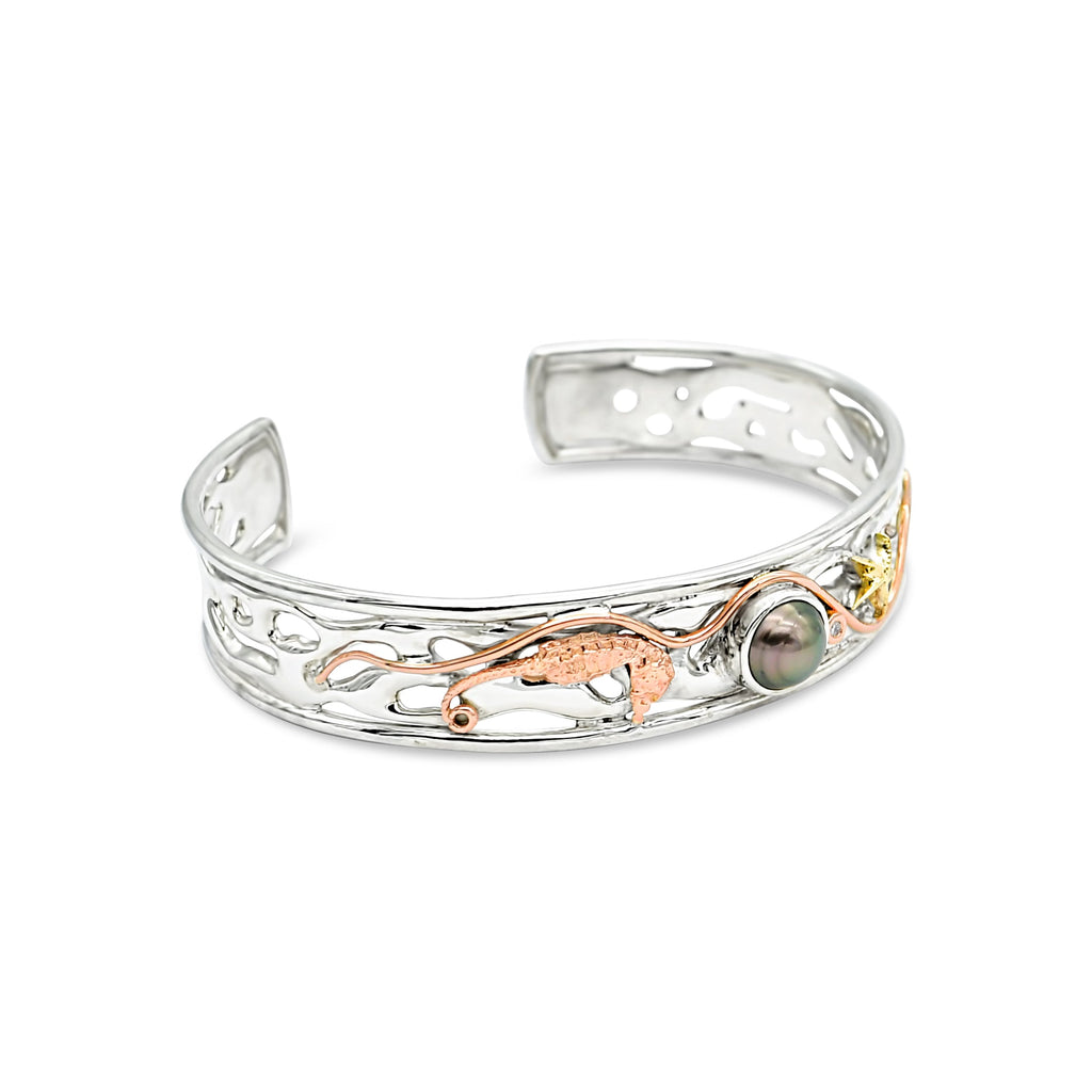 Ocean Seahorse Coral Cuff