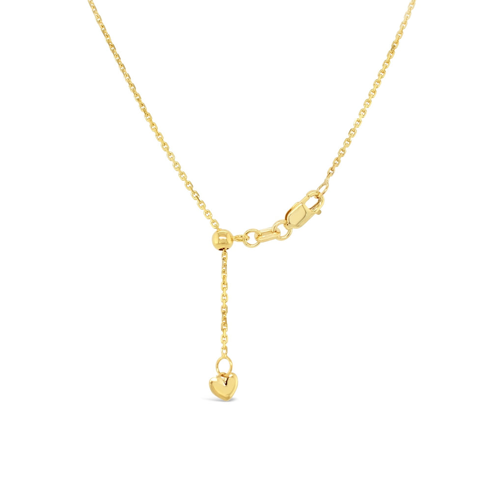 Yellow Gold Adjustable Slider Pendant featuring a South Sea Pearl