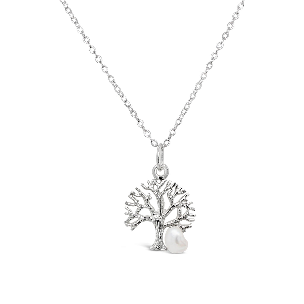 Elevate your style with our exquisite Sterling Silver Tree of Life Pendant, adorned with a lustrous pearl. Discover timeless elegance at Latitude Jewellers.