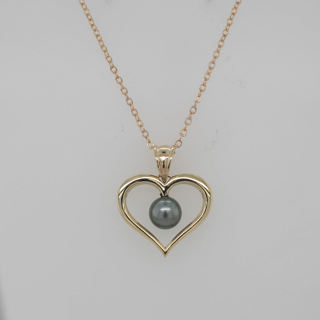 Abrolhos Heart Pendant 9ct Yellow gold