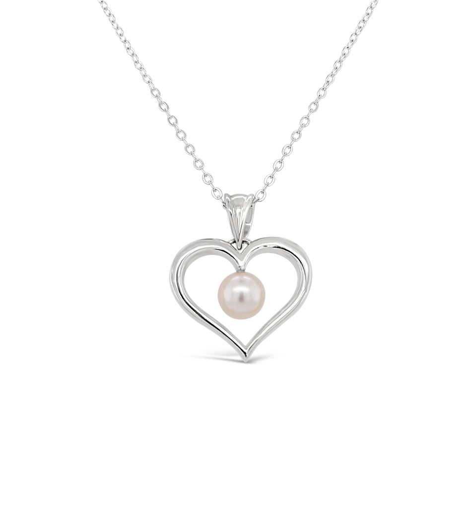 Abrolhos Akoya Heart Pendant Sterling Silver