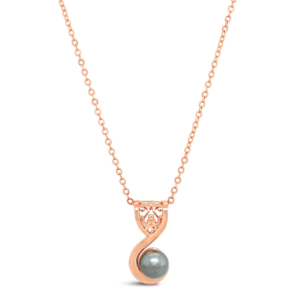 Rose Filigree Swirl Pendant