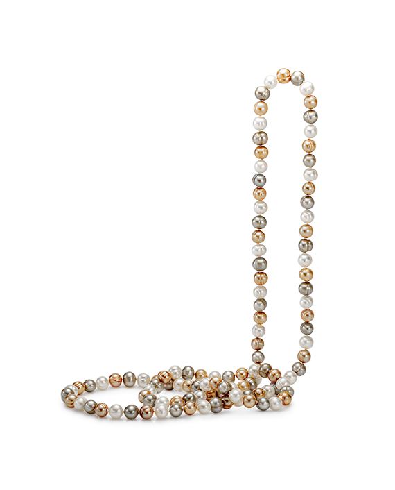 Elevate your style with our exquisite multi-colour freshwater pearl strand. Discover the timeless beauty of circle pearls at Latitude Jewellers.