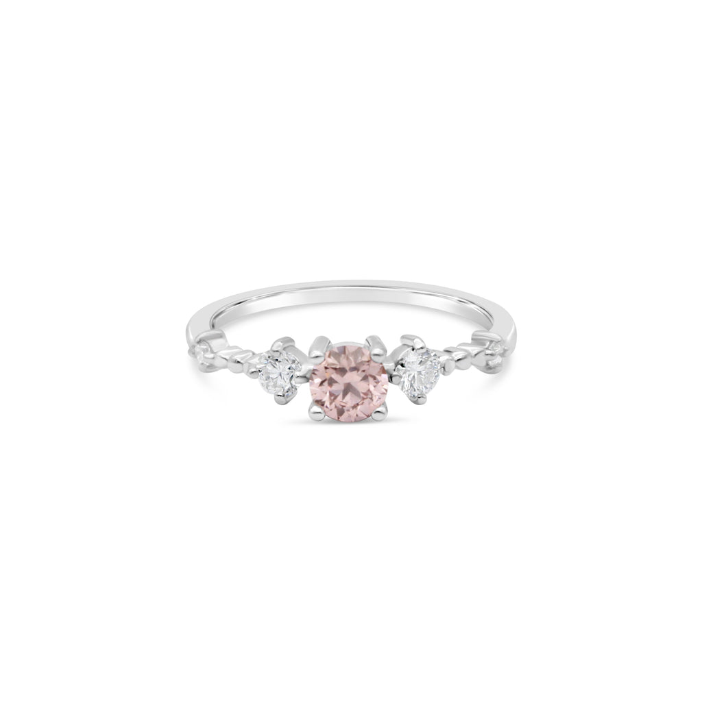 Elevate your style with the Stars Aligned Pink Diamond Ring by OLYV - a stunning solitaire ring that exudes elegance and sophistication. Shop now at Latitude Jewellers.