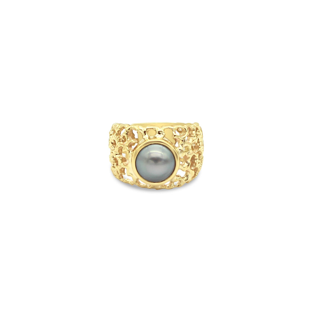Abrolhos Pearl Coral Ring 9ct Yellow gold