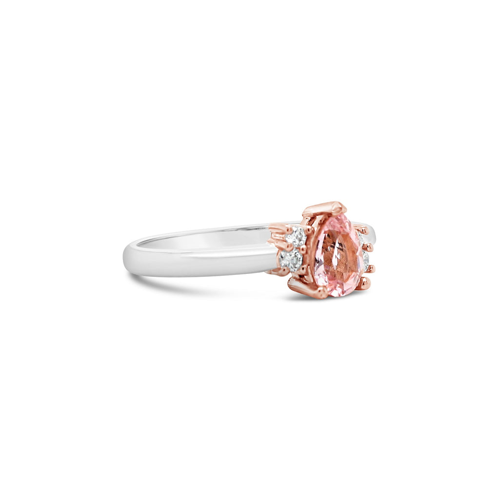 Morganite and Diamond Ring