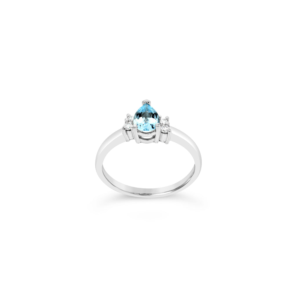 Aquamarine and Diamond Ring